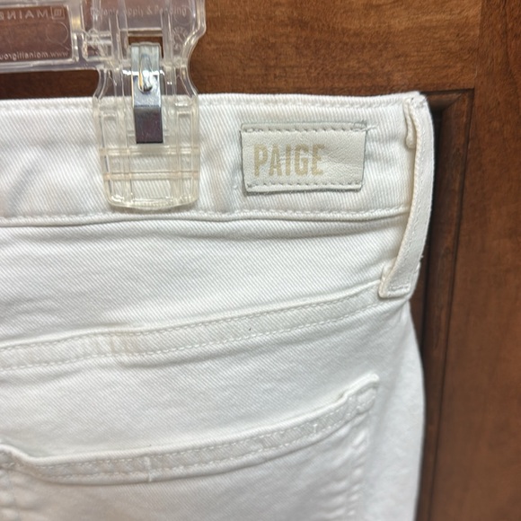 PAIGE White Cindy Crop Denim Jeans - Picture 8 of 10